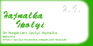 hajnalka ipolyi business card